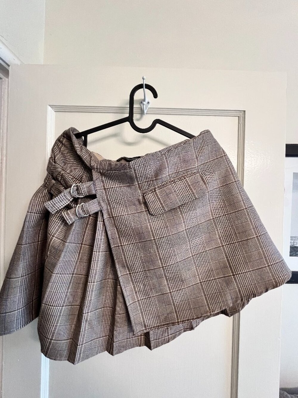 Finesse Colby Brown Plaid Mini Skirt